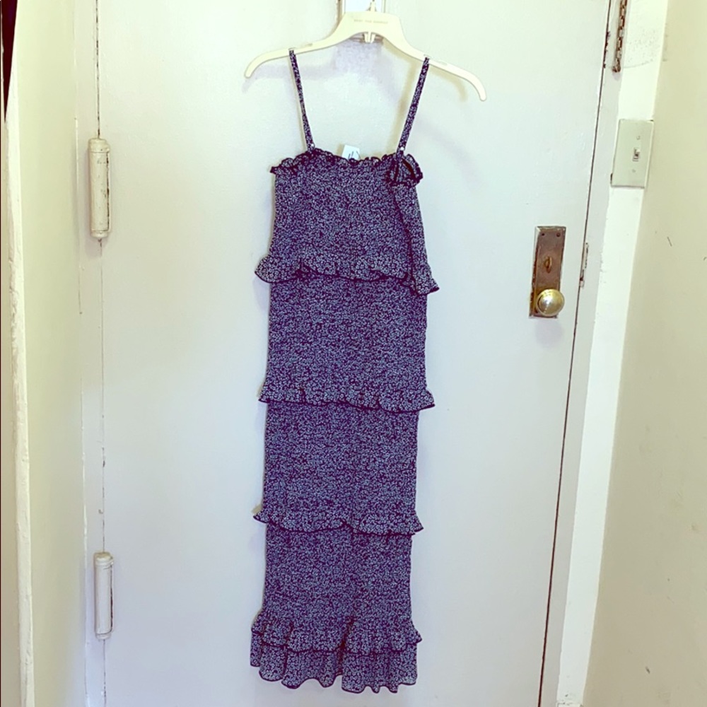 Day & Night floral smocked midi dress